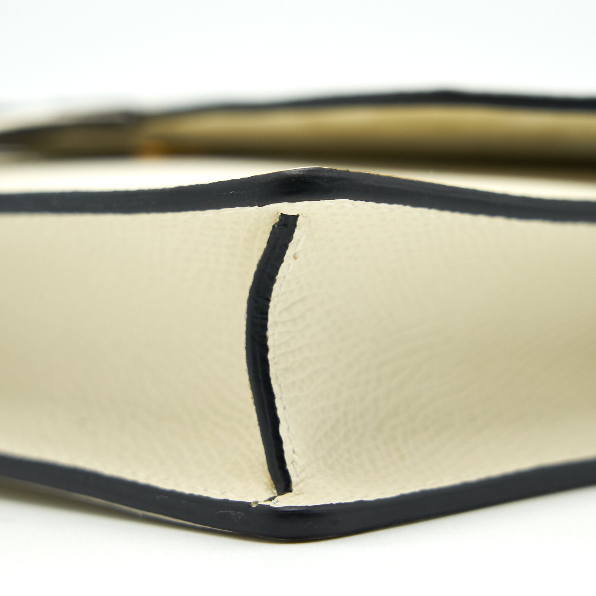 DIOR SADDLE POUCH WITH CHAIN WHITE GHW