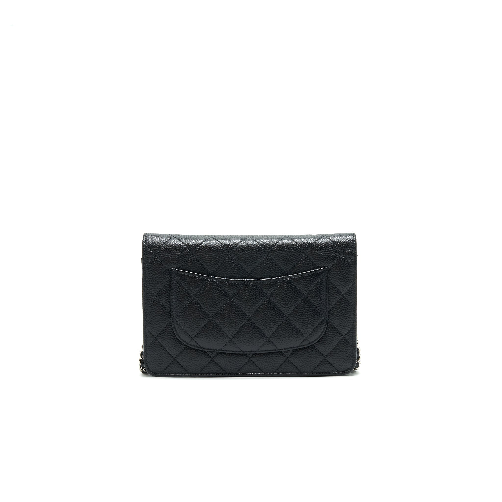 CHANEL CAVIAR WALLET ON CHAIN BLACK SHW