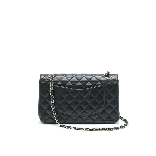 CHANEL CLASSIC DOUBLE FLAP LAMBSKIN BLACK SHW SERIAL 13