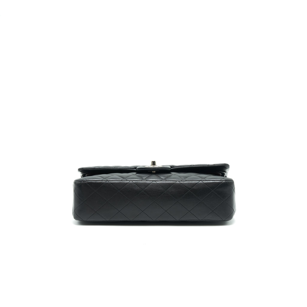 CHANEL CLASSIC DOUBLE FLAP LAMBSKIN BLACK SHW SERIAL 13