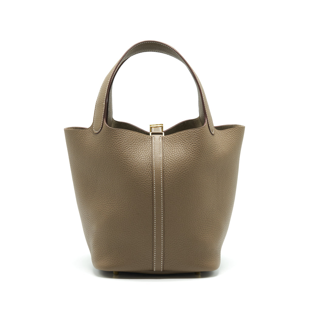 HERMES PICOTIN 22 ETOUPE GHW