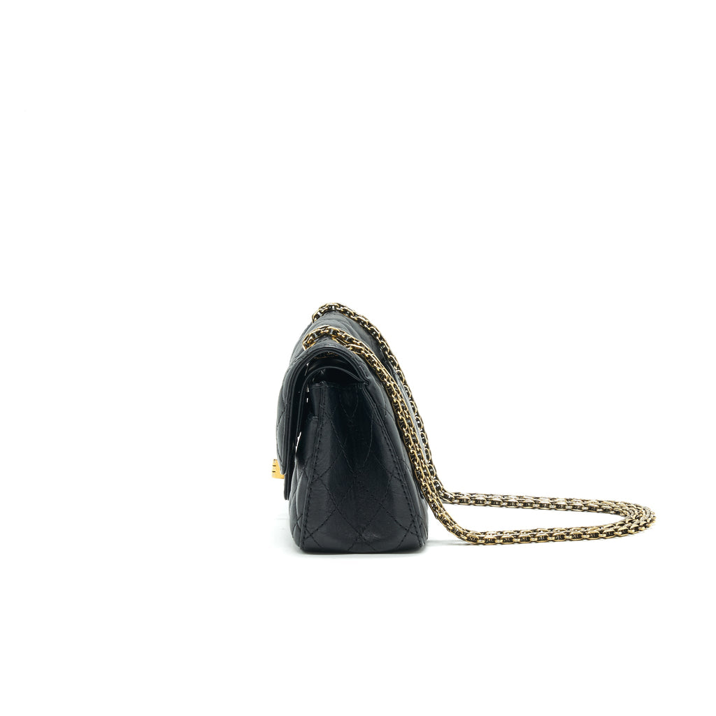 CHANEL SMALL 2.55 HANDBAG BLACK GHW SERIAL 23