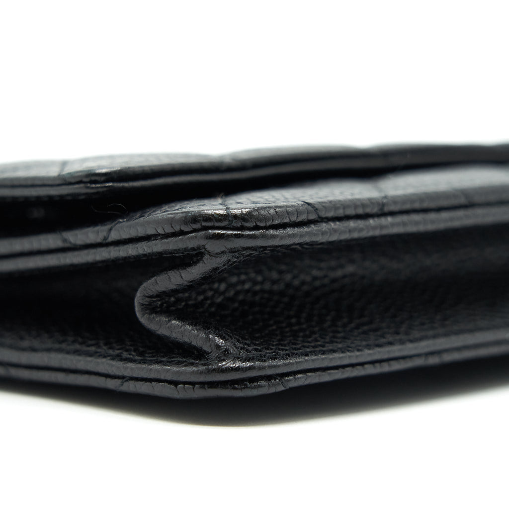 CHANEL CAVIAR WALLET ON CHAIN BLACK SHW