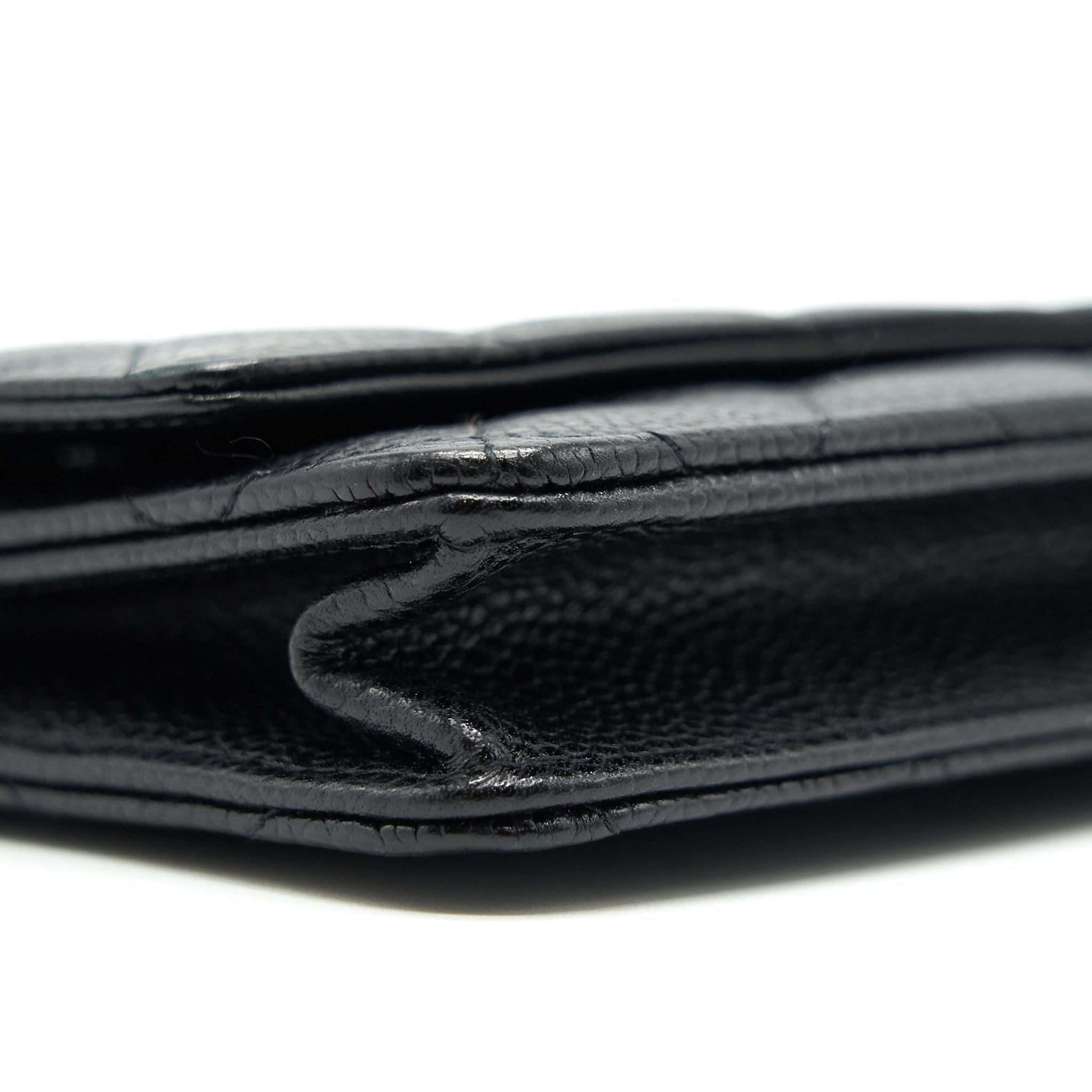 CHANEL CAVIAR WALLET ON CHAIN BLACK SHW