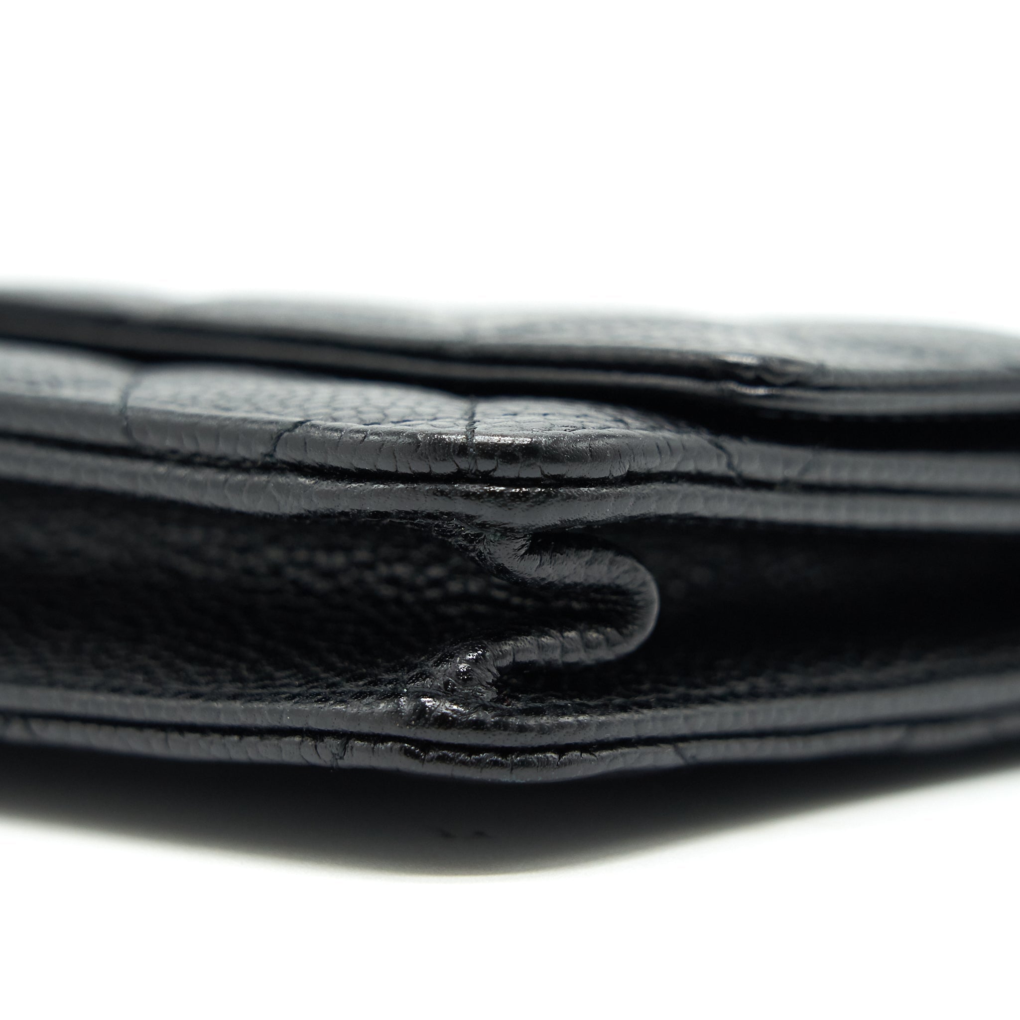 CHANEL CAVIAR WALLET ON CHAIN BLACK SHW