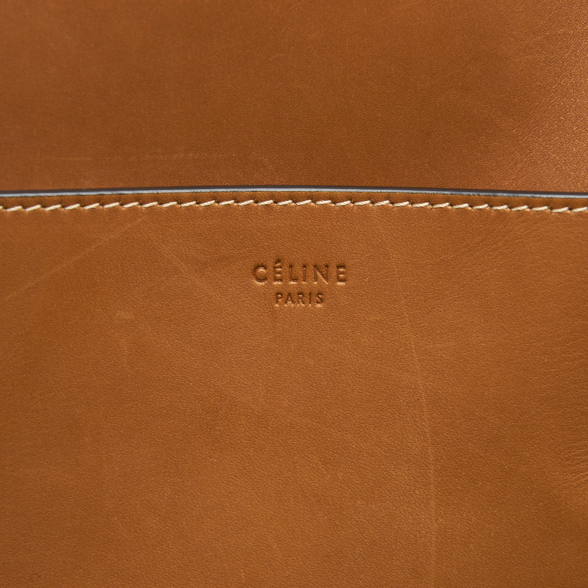 CELINE SANGLE BUCKET BAG BROWN GHW