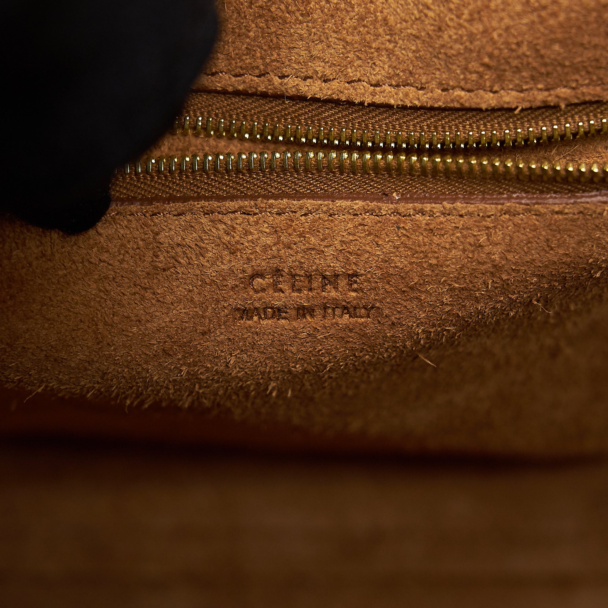CELINE SANGLE BUCKET BAG BROWN GHW