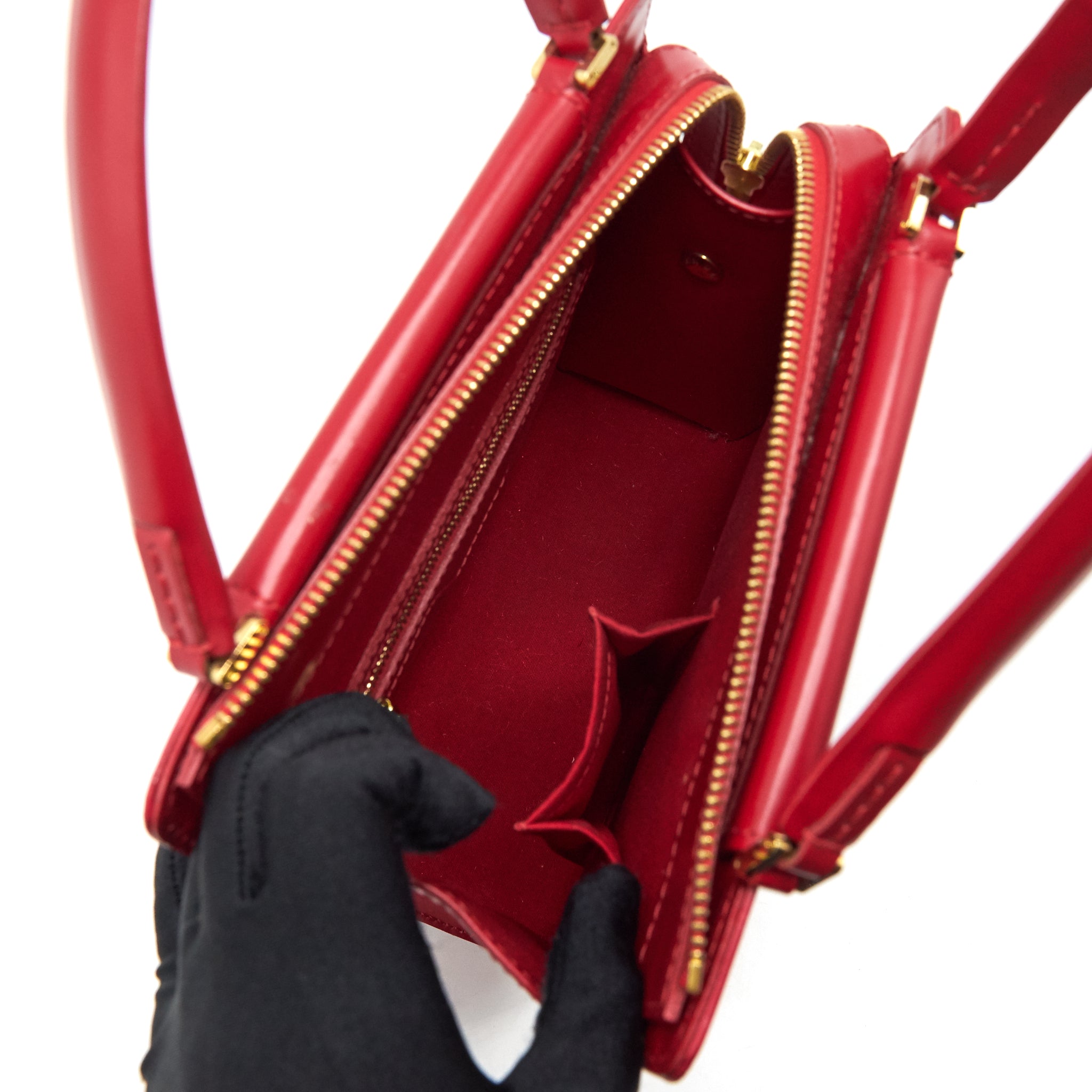 LOUIS VUITTON VINTAGE EPI RED HANDLE BAG