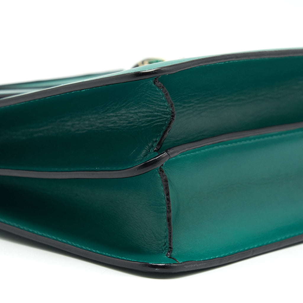 BVLGARI SERPENTI FLAP SHOULDER BAG GREEN