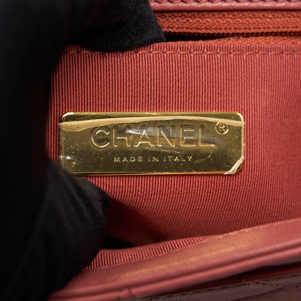 CHANEL TOP HANDLE METIS BAG LAMBSKIN PINK BRUSHED GHW