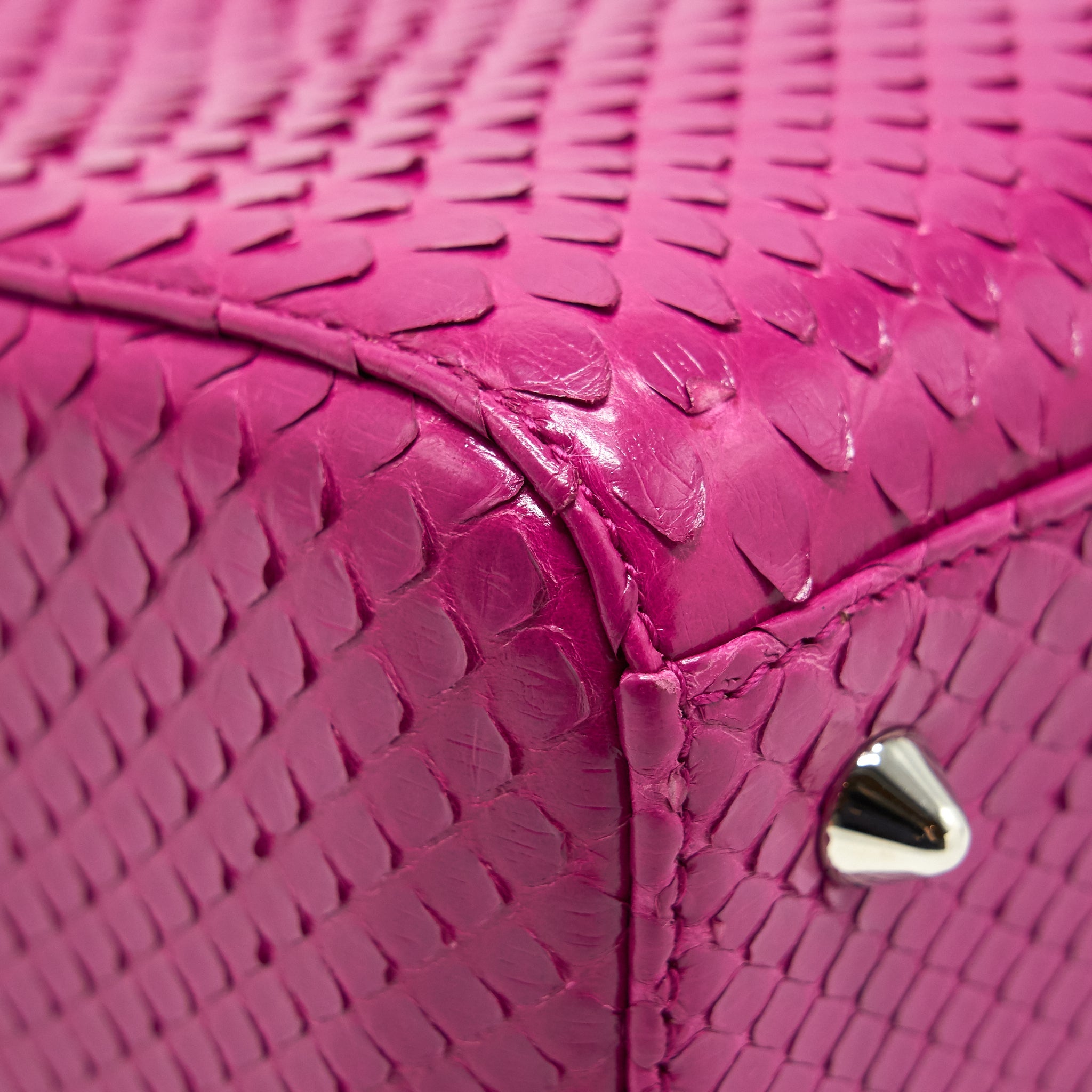 DIOR MEDIUM LADY DIOR BAG PYTHON DARK PINK SHW