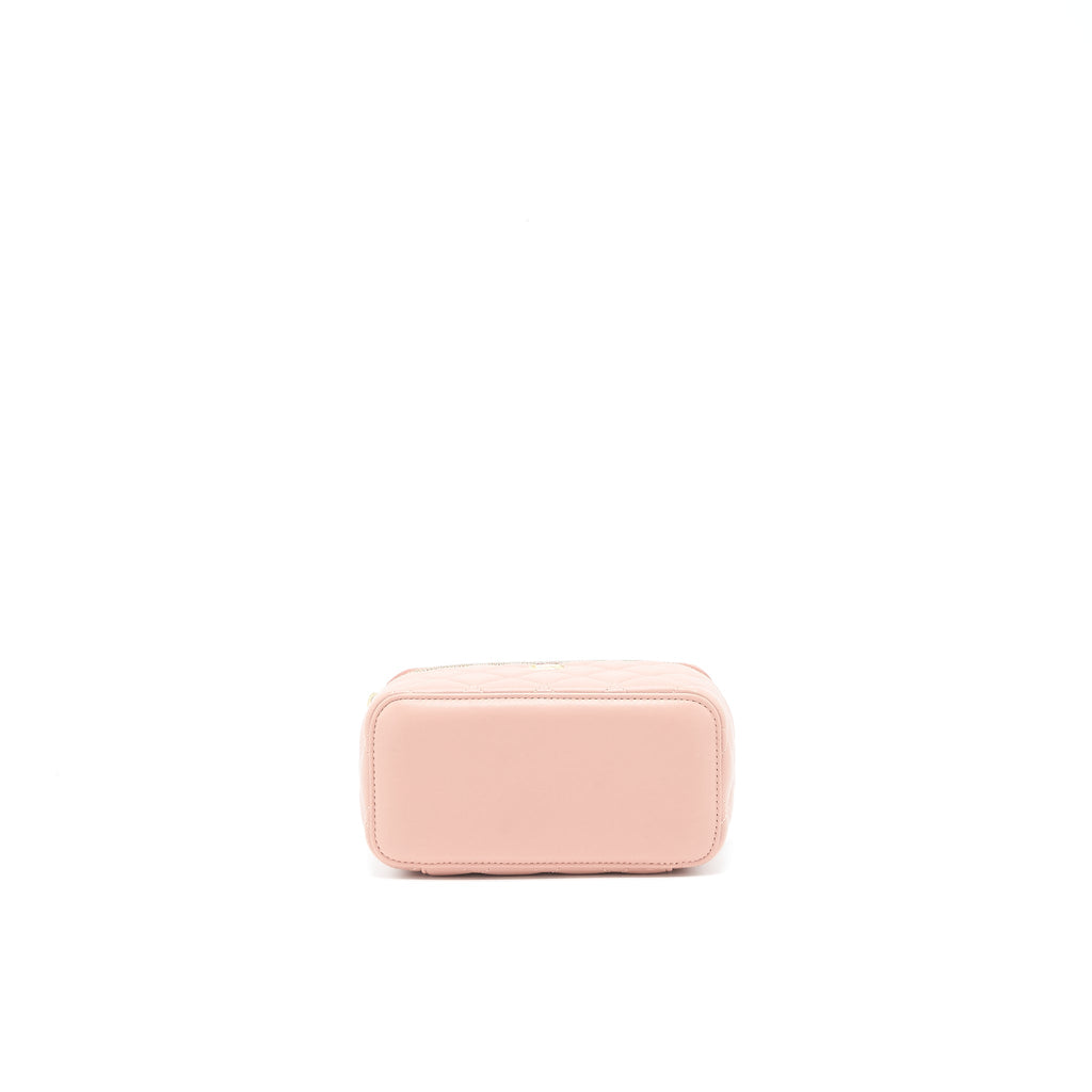 CHANEL 21B PEARL CRUSH LONG VANITY WITH CHAIN DARK PINK GHW