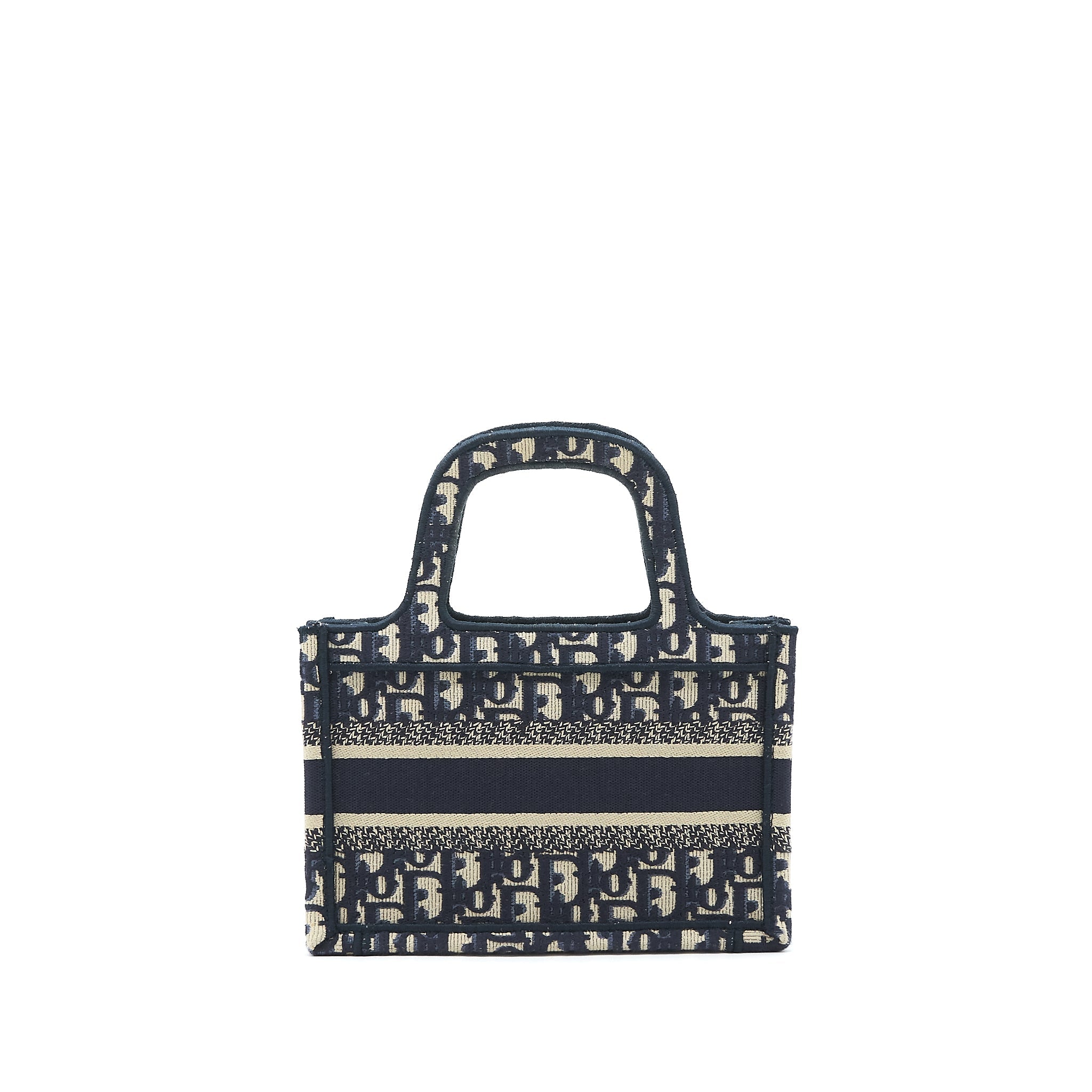 DIOR MINI BOOK TOTE BAG IN BLUE OBLIQUE