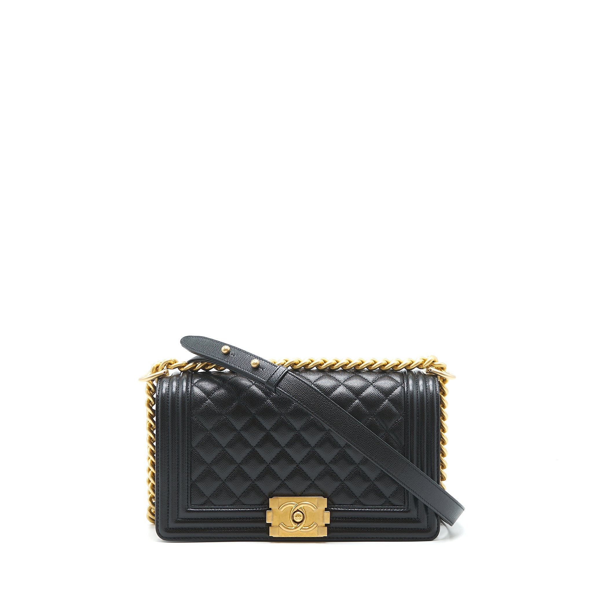 CHANEL MEDIUM LEBOY BLACK CAVIAR GHW