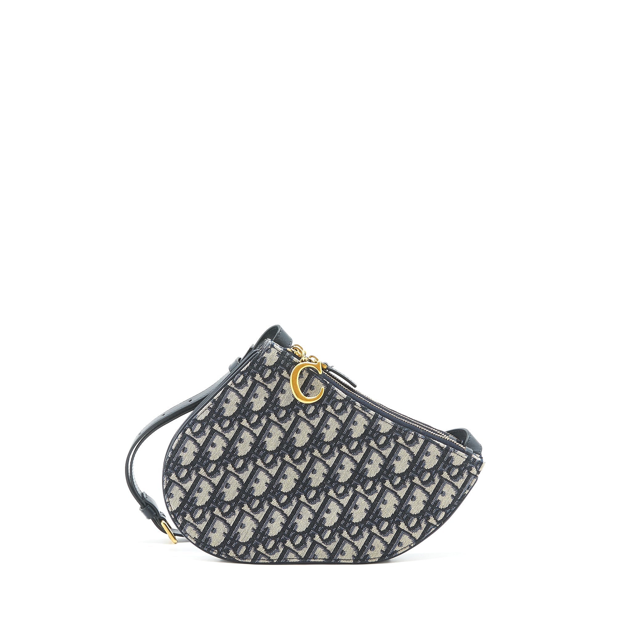 DIOR SADDLE TRIO CROSSBODY POUCH BLUE OBLIQUE