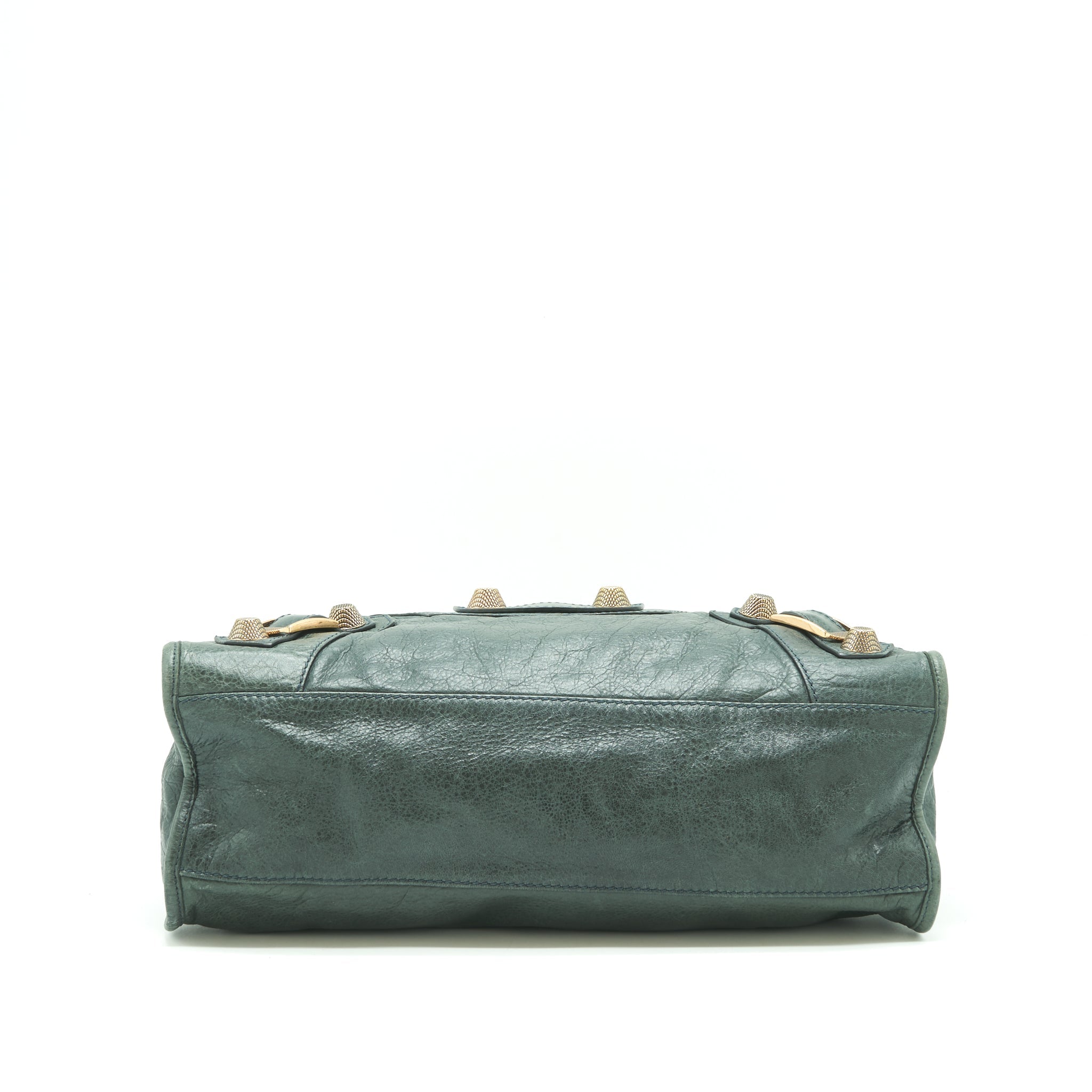 BALENCIAGA TOTE BAG DARK GREY WITH GIANT STUD HARDWARE