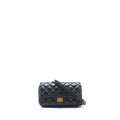 CHANEL 2.55 REISSUE MINI WAIST BELT BAG BLACK GHW