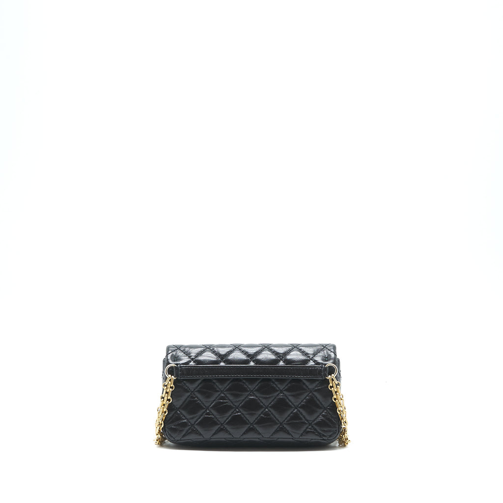 CHANEL 2.55 REISSUE MINI WAIST BELT BAG BLACK GHW