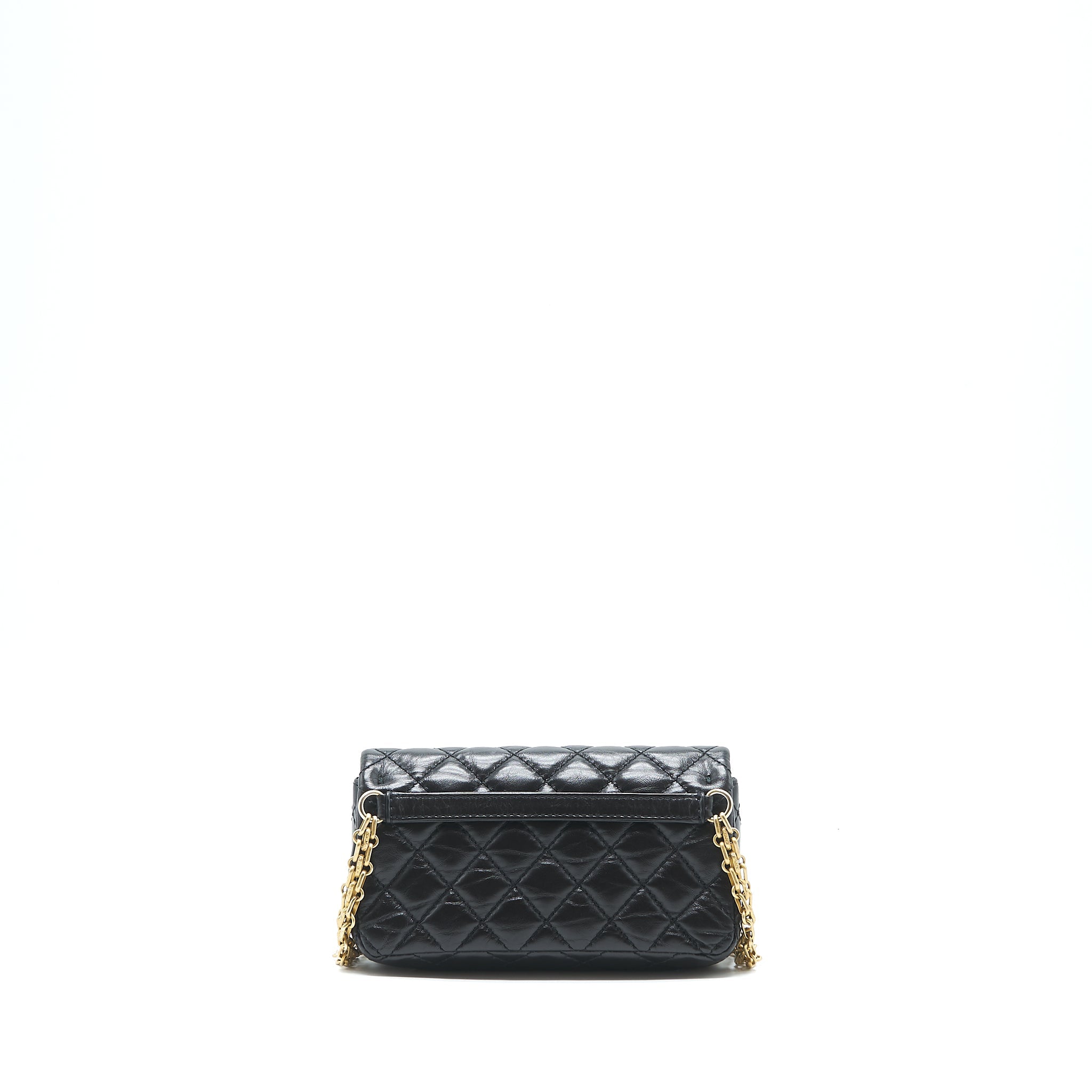 CHANEL 2.55 REISSUE MINI WAIST BELT BAG BLACK GHW