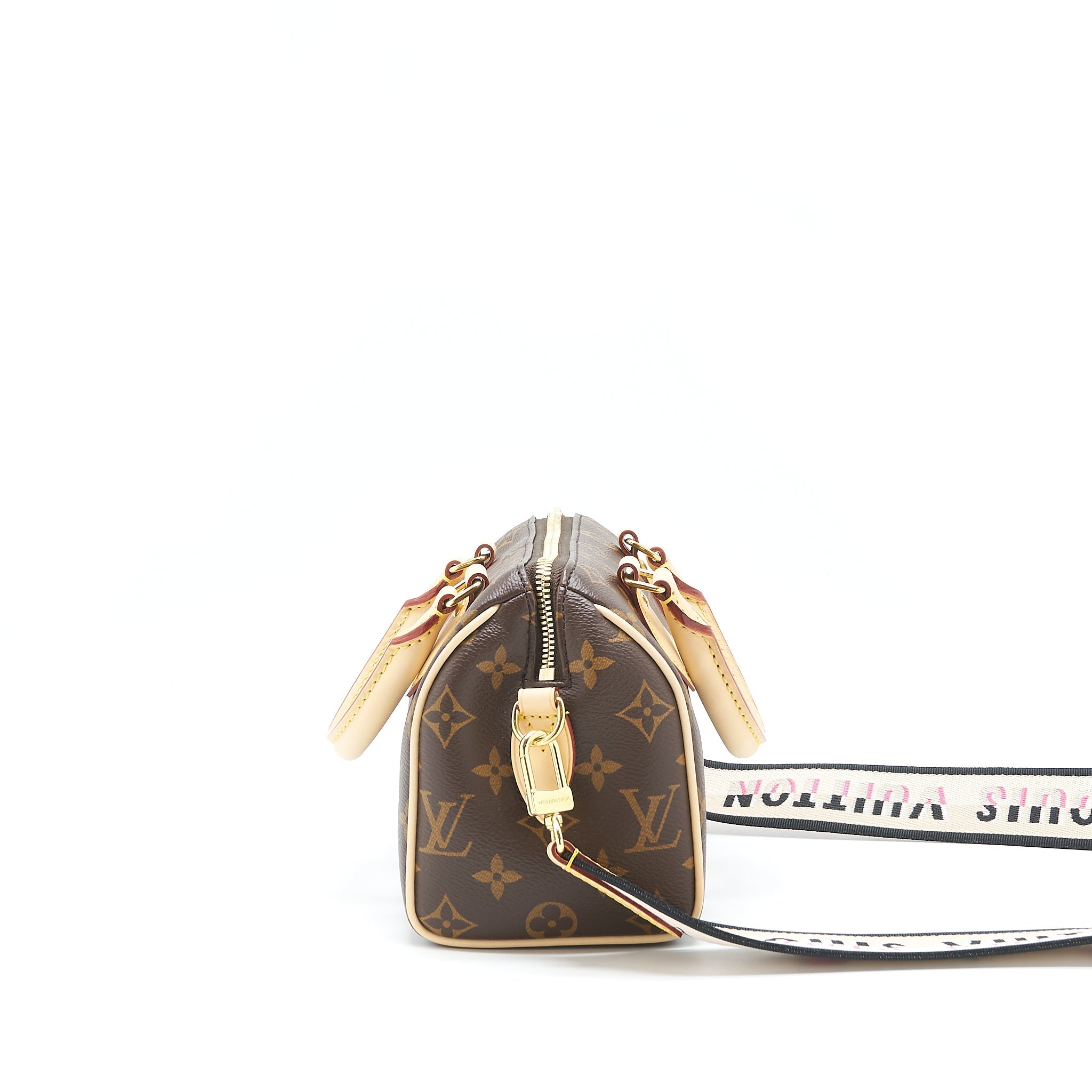 LOUIS VUITTON SPEEDY BANDOULIERE 20 MONOGRAM CANVAS WITH MULTICOLOUR STRAP