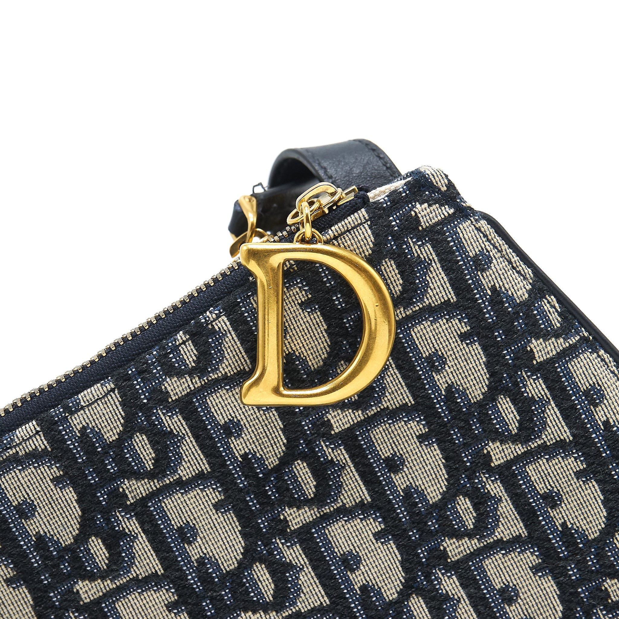 DIOR SADDLE TRIO CROSSBODY POUCH BLUE OBLIQUE