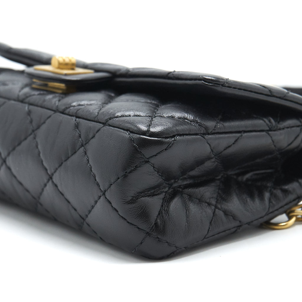 CHANEL 2.55 REISSUE MINI WAIST BELT BAG BLACK GHW