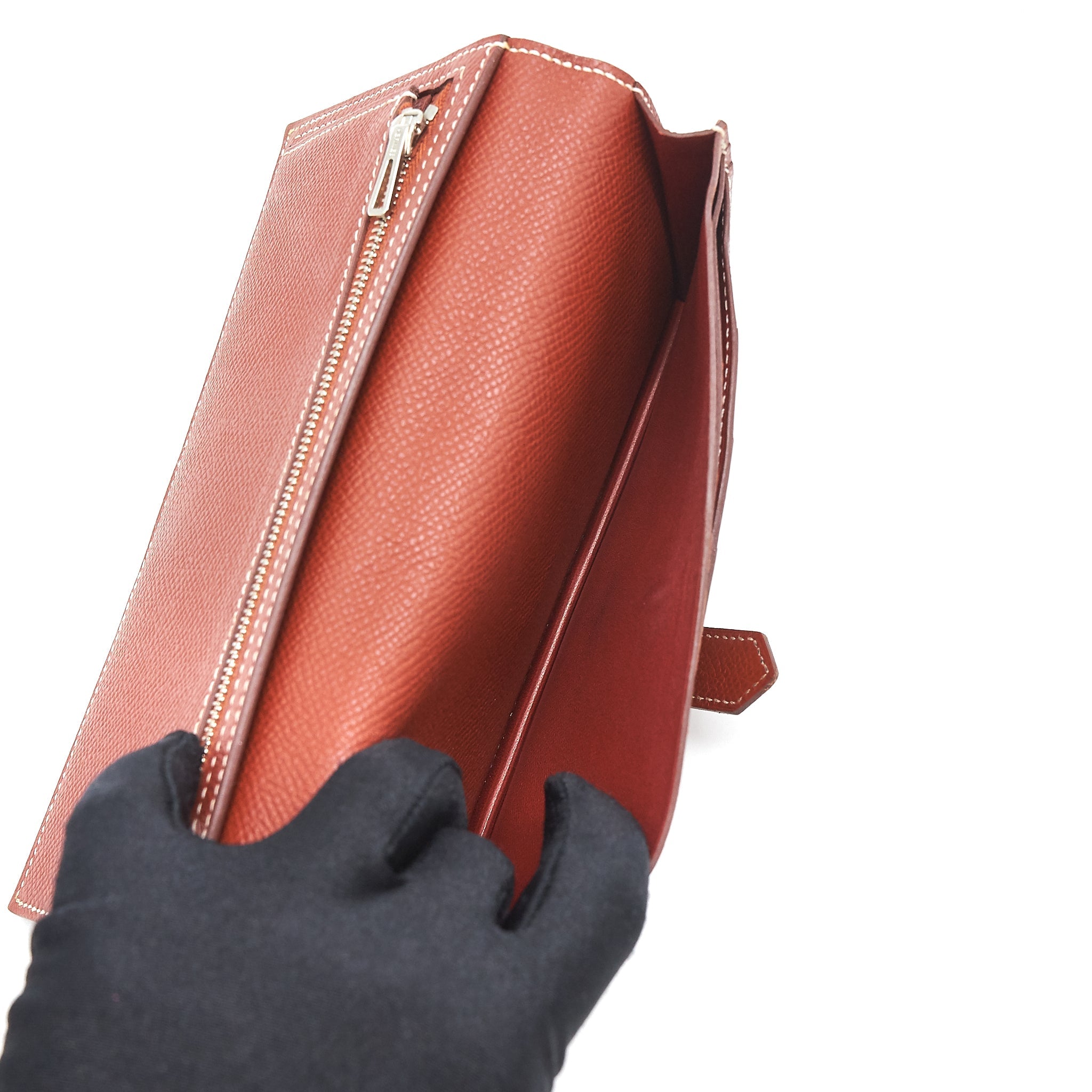 HERMES BEARN WALLET EPSOM BRIQUE SHW