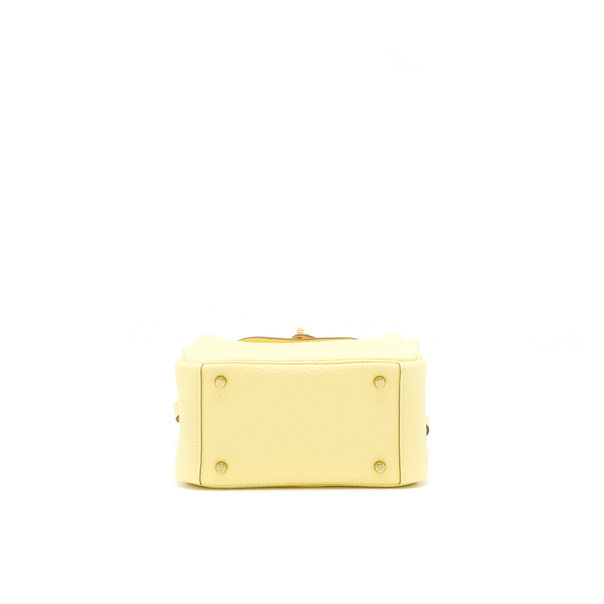 HERMES MINI LINDY CLEMENCE Z1 JAUNE POUSSIN GHW
