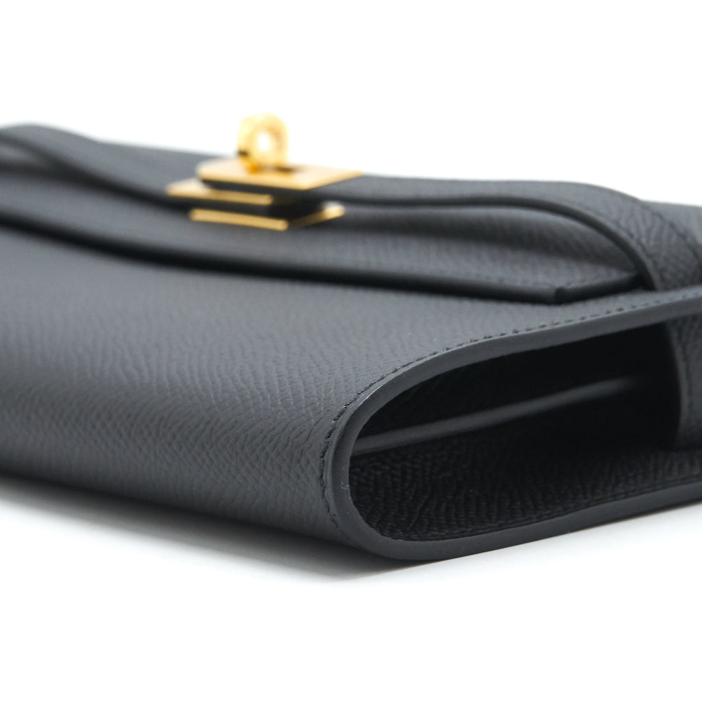 HERMES CLASSIC KELLY TO GO EPSOM LEATHER BLACK GHW