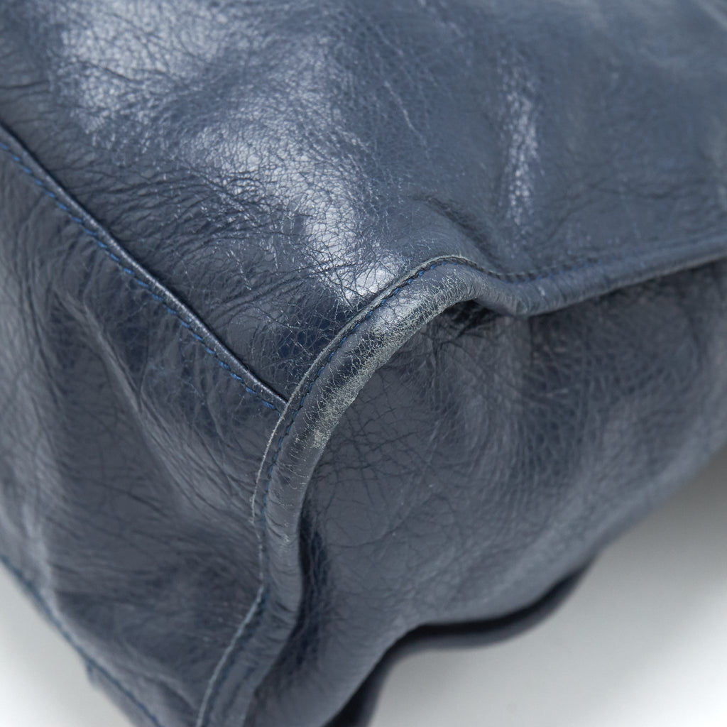 BALENCIAGA CLASSIC CITY BAG NAVY GHW