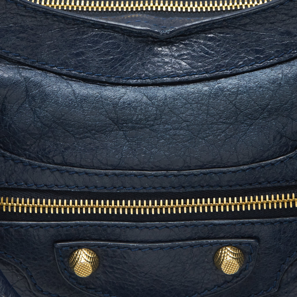 BALENCIAGA CLASSIC CITY BAG NAVY GHW