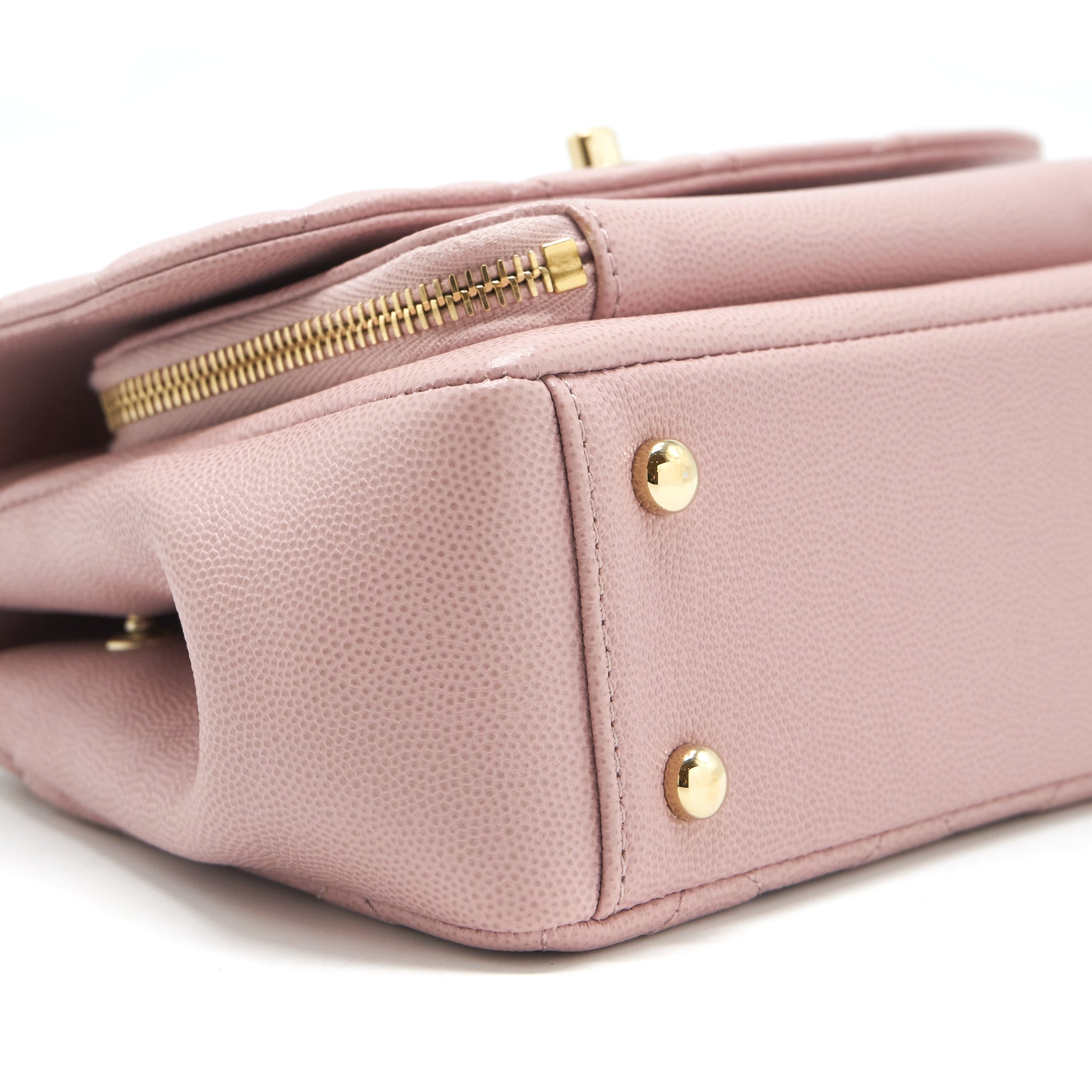 CHANEL SMALL BUSINESS AFFINITY FLAP BAG CAVIAR LIGHT PINK LGHW