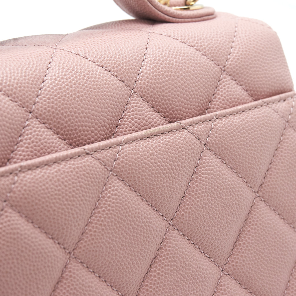 CHANEL SMALL BUSINESS AFFINITY FLAP BAG CAVIAR LIGHT PINK LGHW