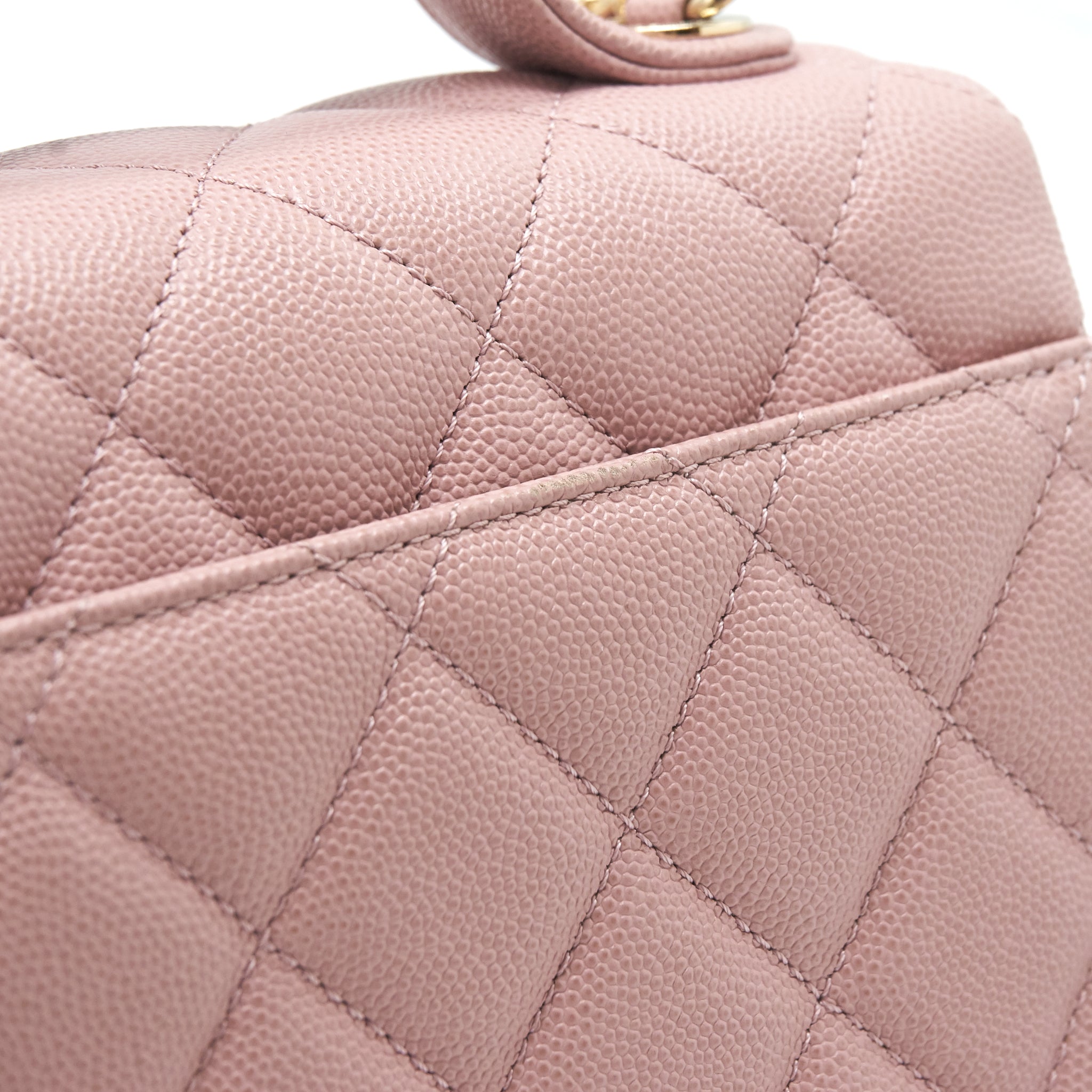 CHANEL SMALL BUSINESS AFFINITY FLAP BAG CAVIAR LIGHT PINK LGHW