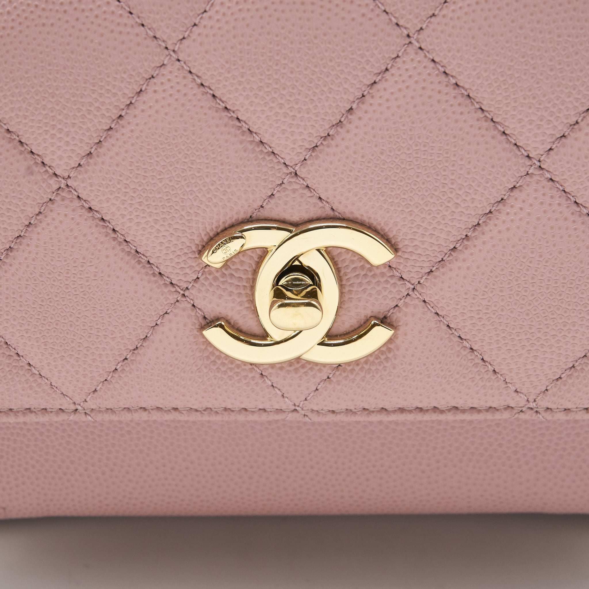 CHANEL SMALL BUSINESS AFFINITY FLAP BAG CAVIAR LIGHT PINK LGHW
