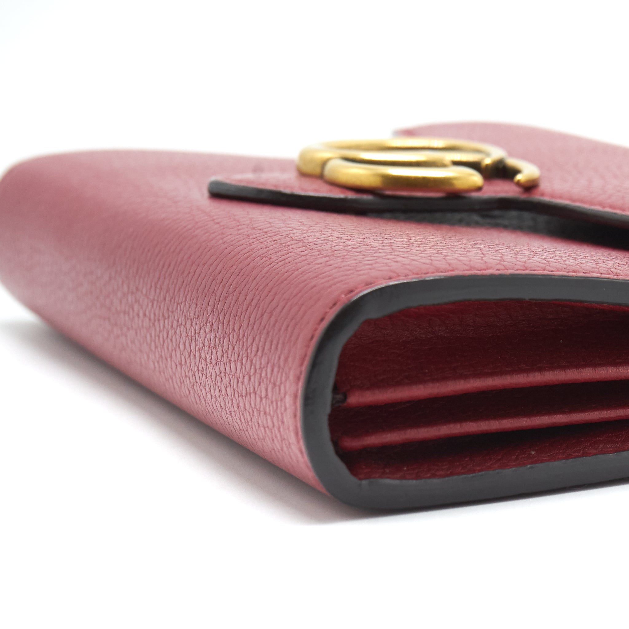 GUCCI GG MARMONT WALLET ON CHAIN RED GHW