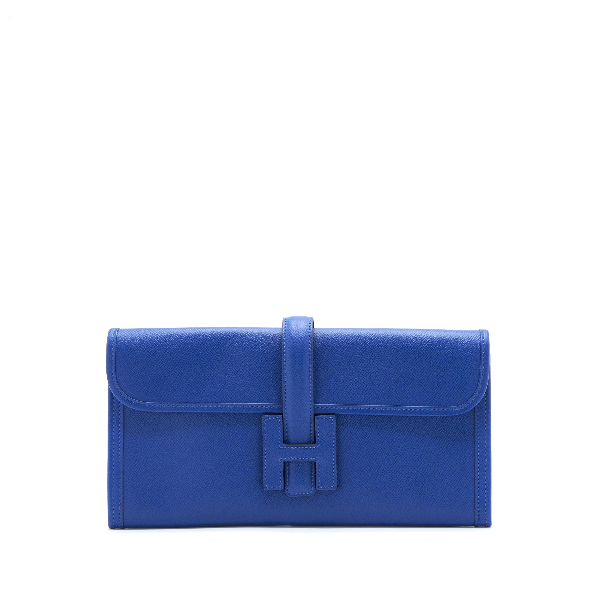 HERMES JIGE CLUTCH EPSOM BLUE ELECTRIC