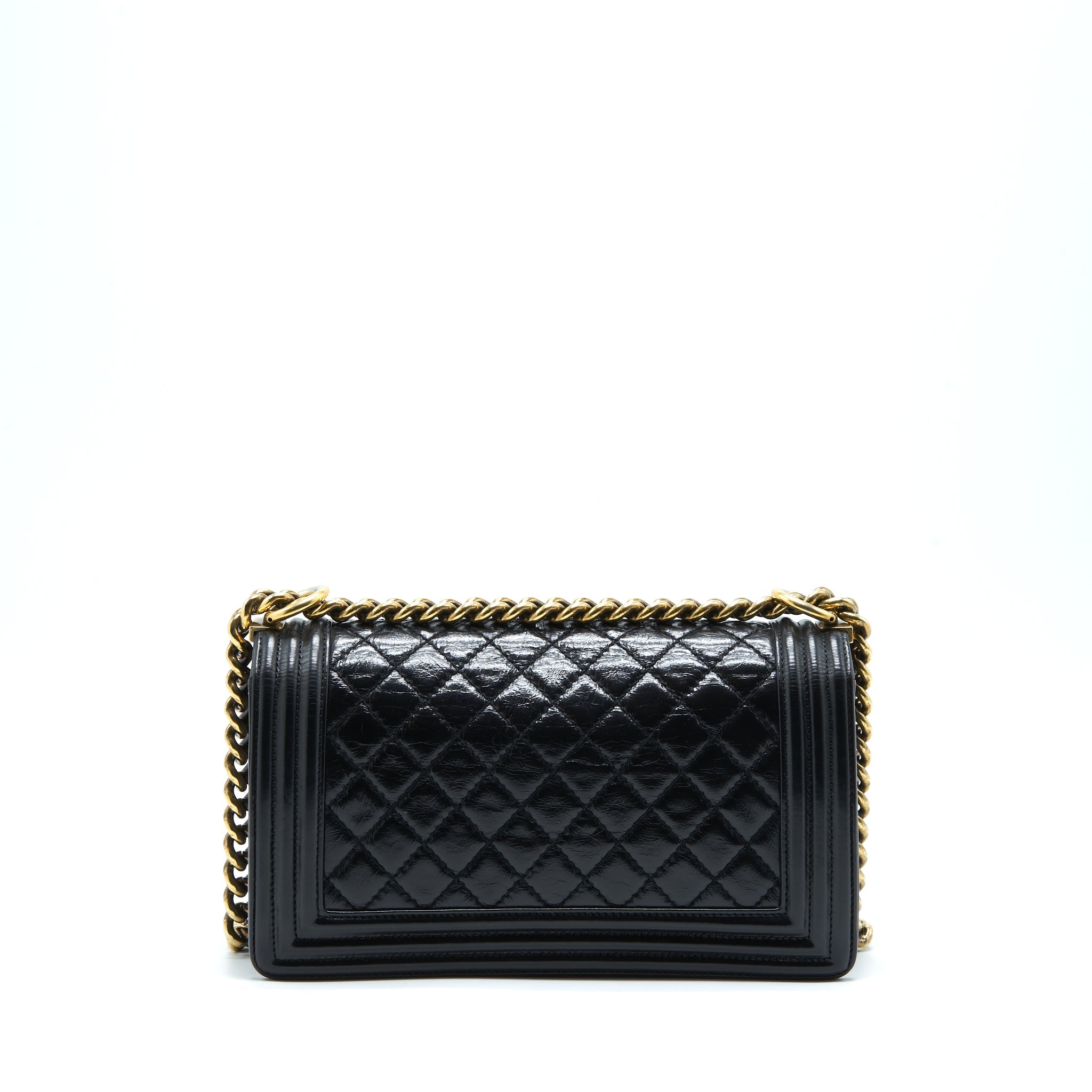 CHANEL MEDIUM BOY BAG CALFSKIN BLACK GHW