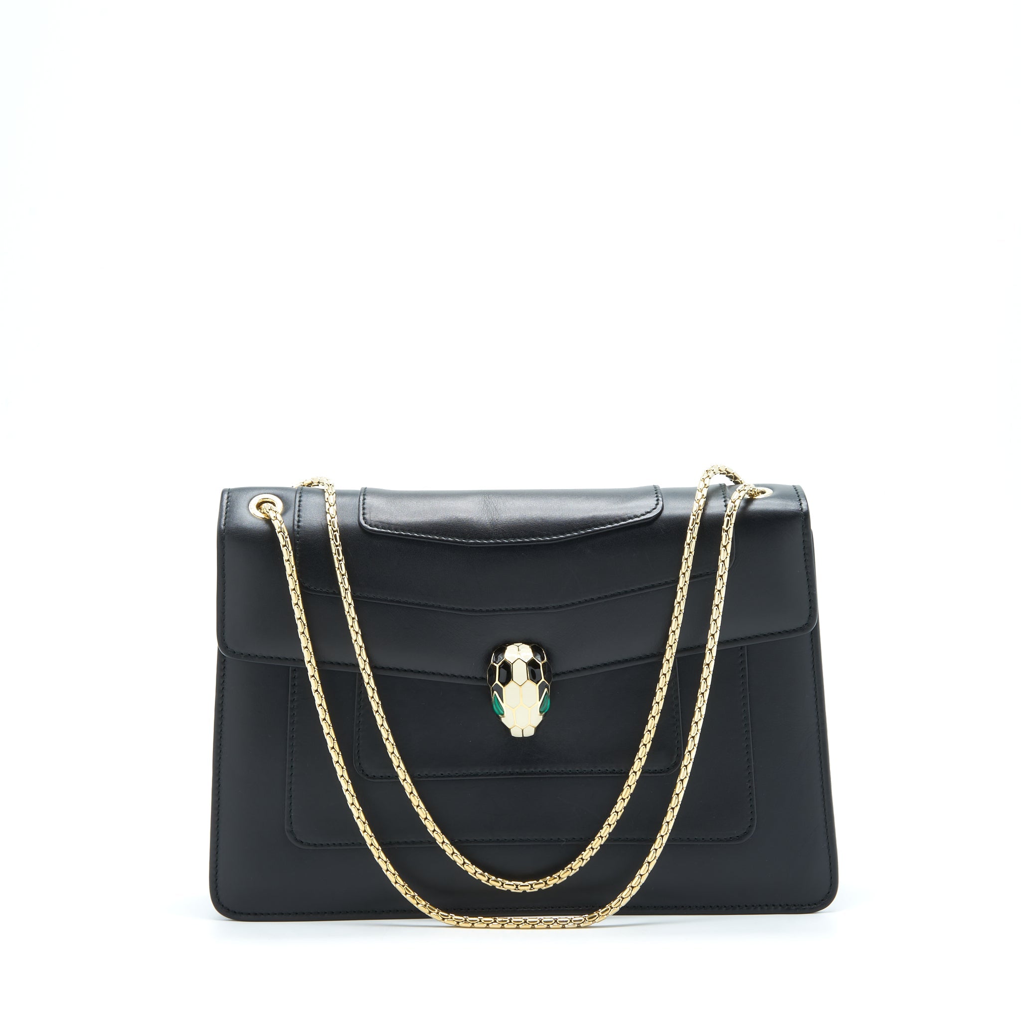 BVLGARI SERPENTI SHOULDER BAG BLACK