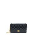 CHANEL REISSUE ZIPPY POUCH QUILTED CALFSKIN BLACK RUTHENIUM GHW