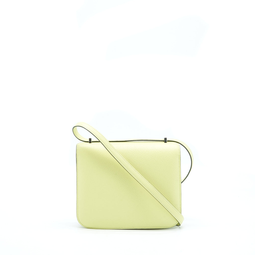HERMES MINI CONSTANCE CHEVRE MYSORE R9 JAUNE BOURGE SHW