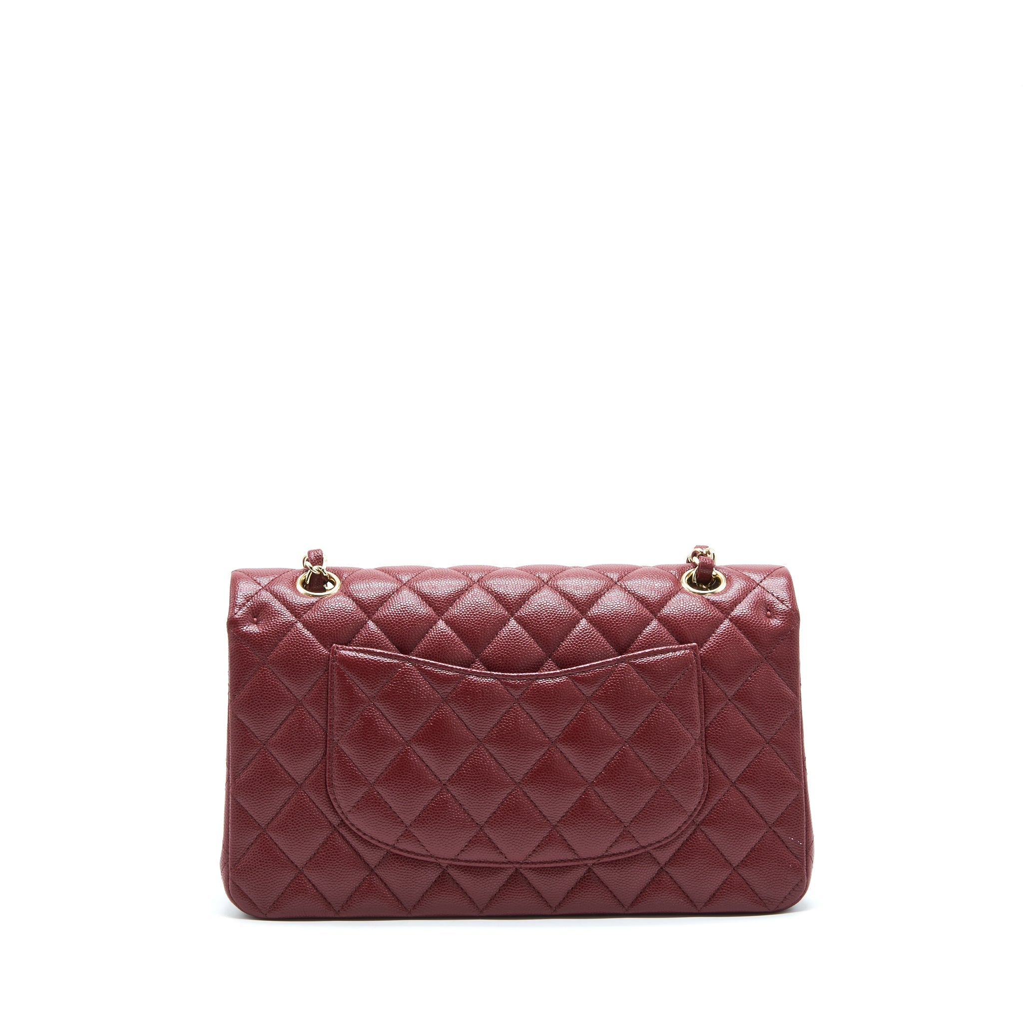 CHANEL MEDIUM CLASSIC DOUBLE FLAP BAG CAVIAR DARK RED LGHW