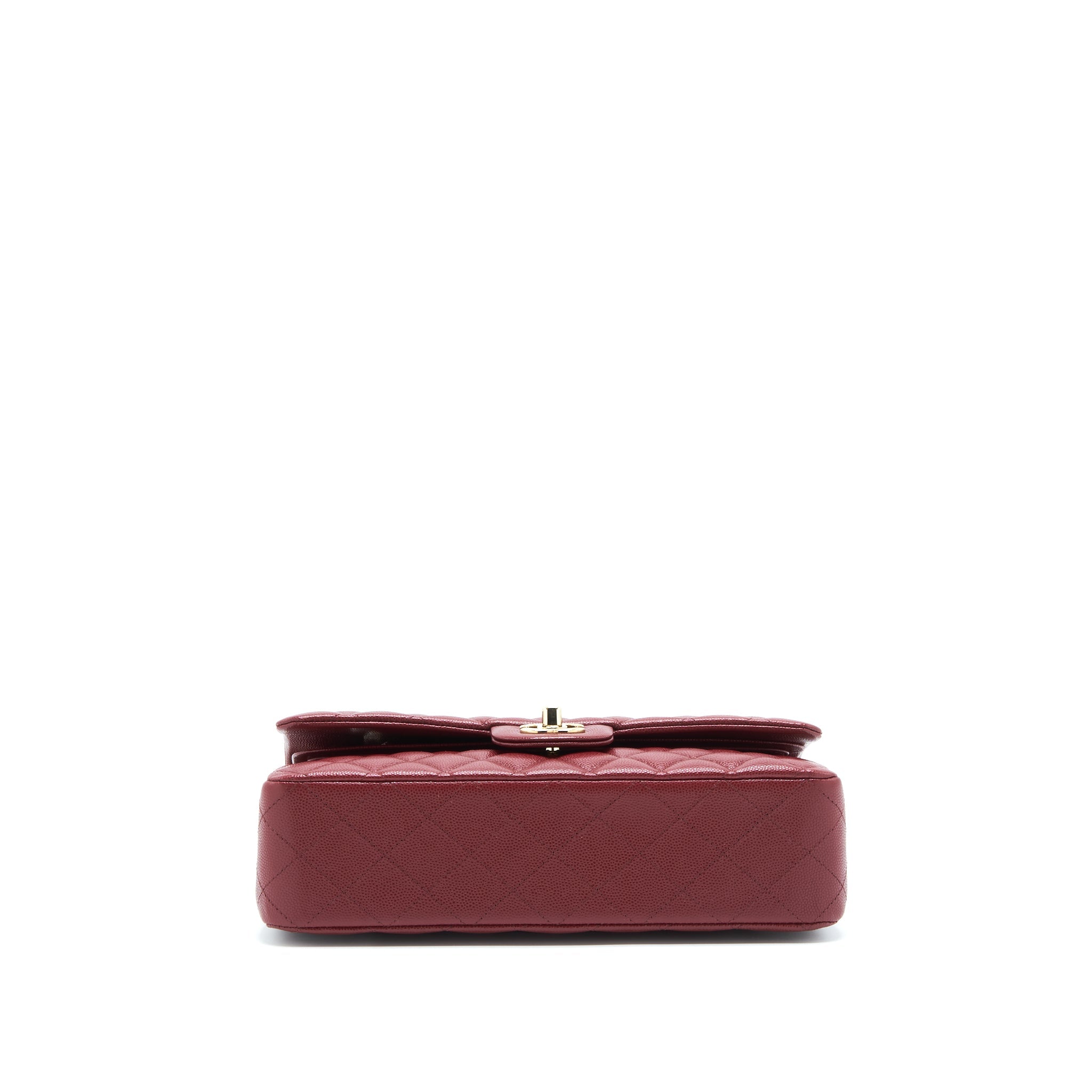 CHANEL MEDIUM CLASSIC DOUBLE FLAP BAG CAVIAR DARK RED LGHW