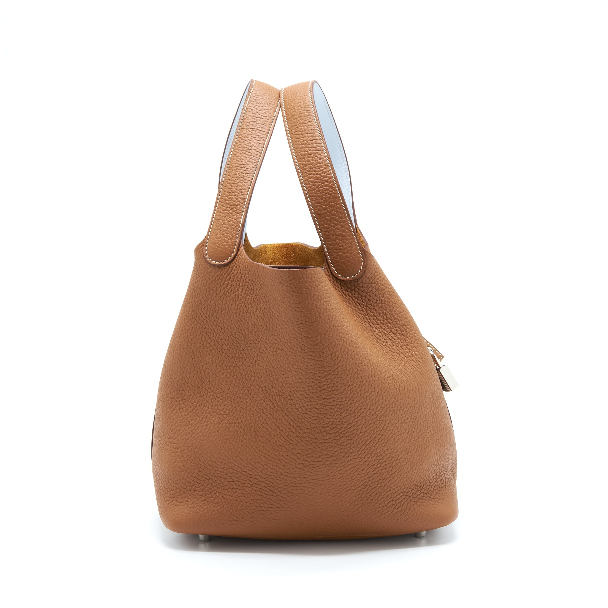 HERMES PICOTIN 22 LOCK BAG CLEMENCE GOLD / BLUE BRUME SHW