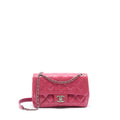 CHANEL COCO SHINE FLAP BAG PATENT PINK SHW