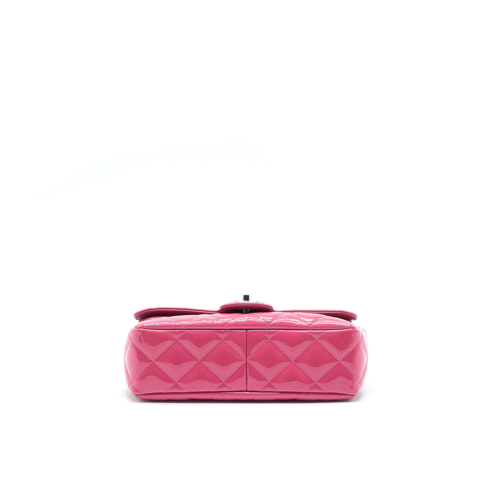 CHANEL COCO SHINE FLAP BAG PATENT PINK SHW