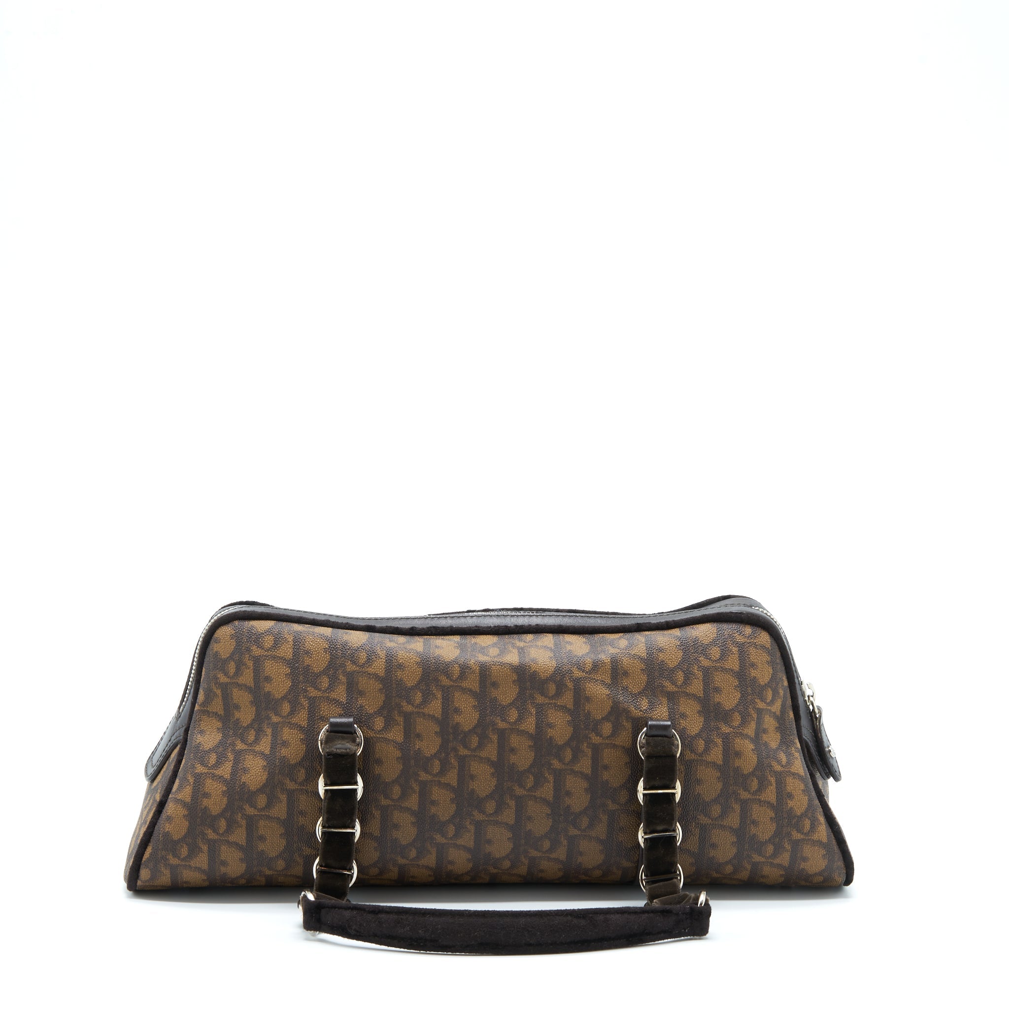 DIOR VINTAGE ROMANTIQUE TROTTER BAG CANVAS/VELVET SHW