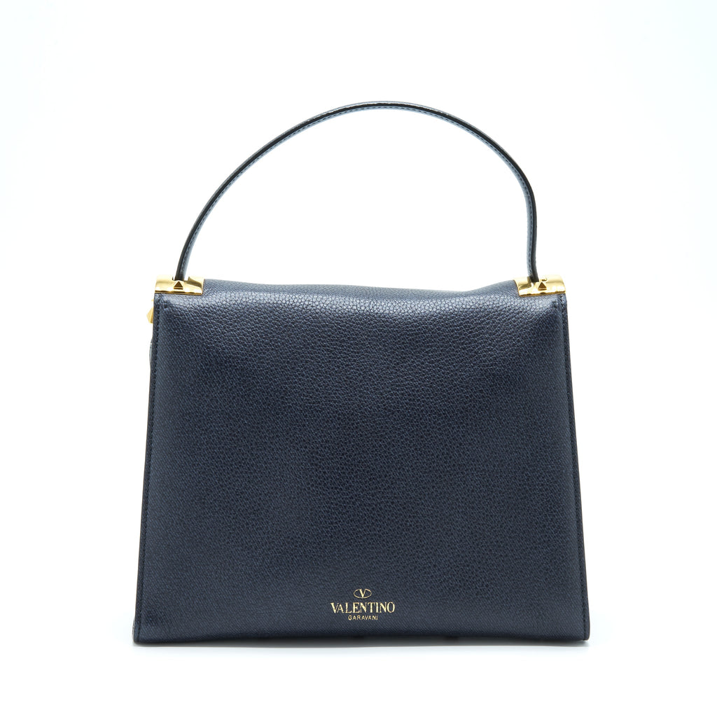 VALENTINO MY ROCKSTUD TOTE BAG NAVY GHW