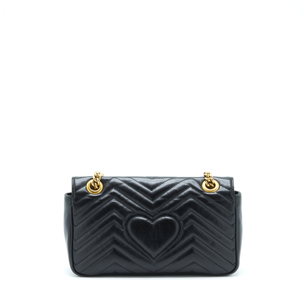 GUCCI SMALL GG MARMONT BAG BLACK GHW