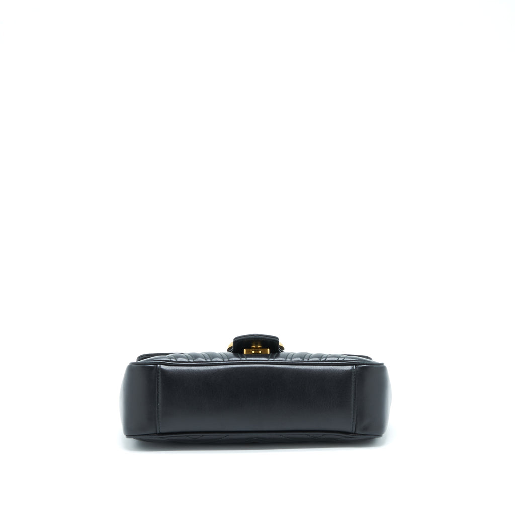 GUCCI SMALL GG MARMONT BAG BLACK GHW